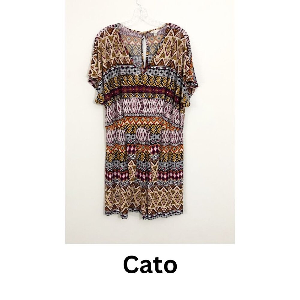 Cato's Women's Romper Shorts Jumpsuit 18/20W Jersey Knit Wide Leg Elasti…